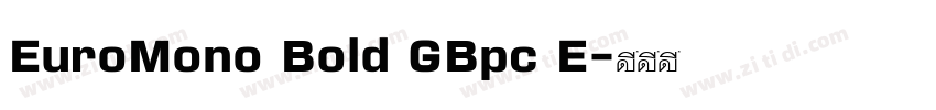 EuroMono Bold GBpc E字体转换